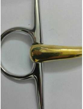 FILETTO INGLESE AD ASTE CANNONE PIENO IN OTTONE-10701