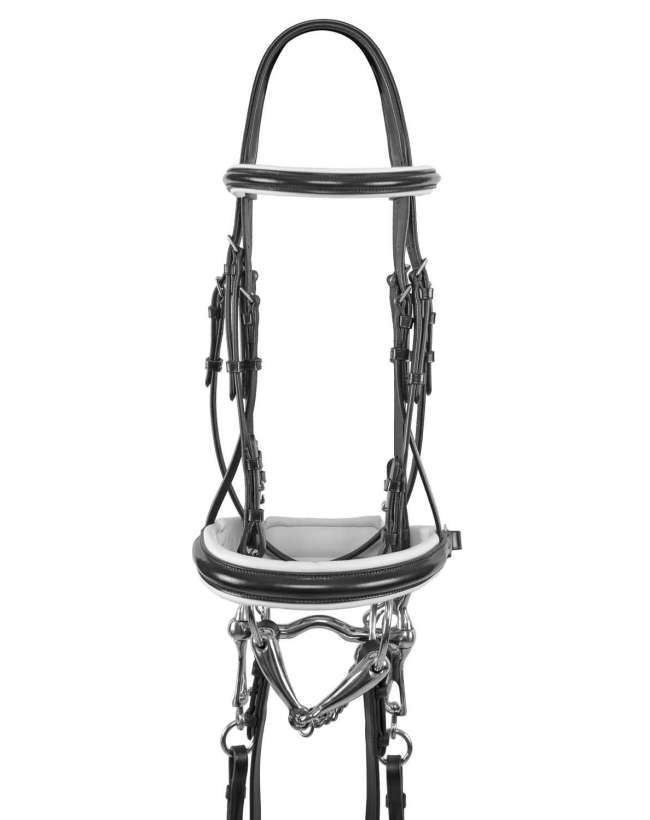 BRIGLIA DA DRESSAGE CON PROFILO BIANCO