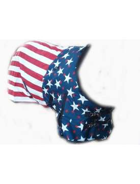 COPERTA IMPERMEABILE IMBOTTITA COLORI BANDIERA AMERICANA-11587