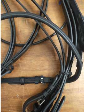 BRIGLIA DA DRESSAGE ECONOMICA CUOIO-12442