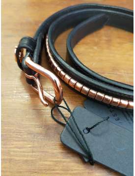 CINTURA EQUESTRO IN CUOIO CLINCHER ROSE/GOLD-12491