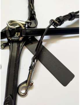 PETTORALE IN CUOIO EQUESTRO FIBBIE INOX-12641