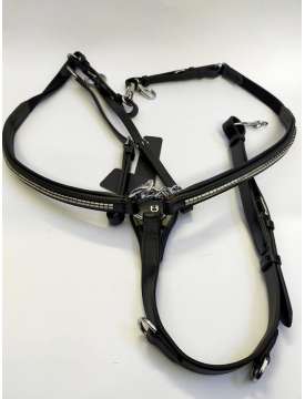 PETTORALE EQUESTRO CUOIO CLINCHER ARGENTO-12728