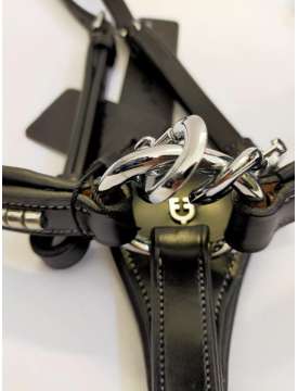 PETTORALE EQUESTRO CUOIO CLINCHER ARGENTO-12730