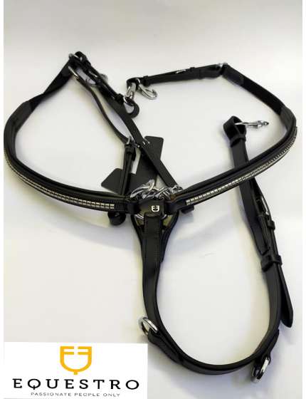 PETTORALE EQUESTRO CUOIO CLINCHER ARGENTO