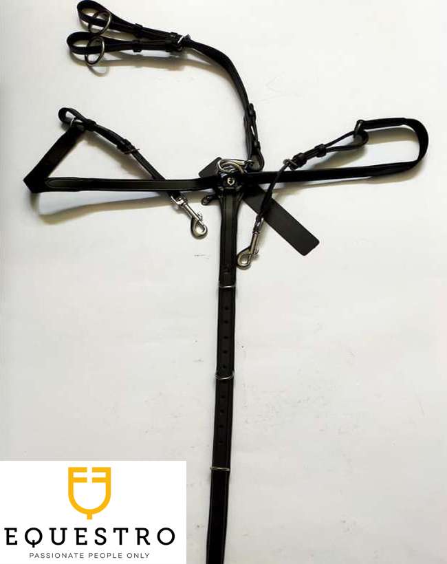 PETTORALE IN CUOIO EQUESTRO FIBBIE INOX