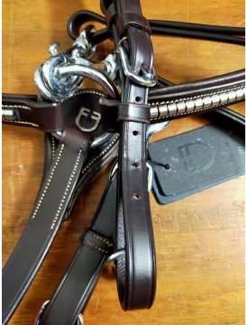PETTORALE EQUESTRO CUOIO CLINCHER ARGENTO-12812
