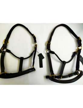 CAVEZZA EQUESTRO IN CUOIO FIBBIE OTTONE-13037