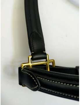 CAVEZZA EQUESTRO IN CUOIO FIBBIE OTTONE-13038