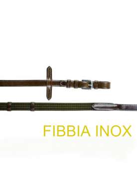 REDINI IN TELA E CUOIO EQUESTRO FIBBIE OTTONE-13240