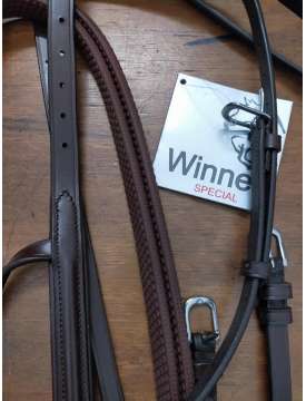 BRIGLIA INGLESE CUOIO CON REDINI IN GOMMA-13600