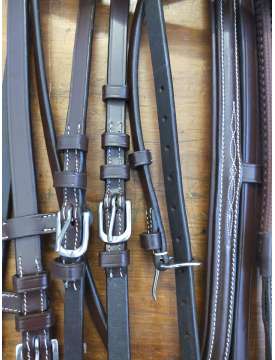 TESTIERA INGLESE CUOIO CON REDINI-13610