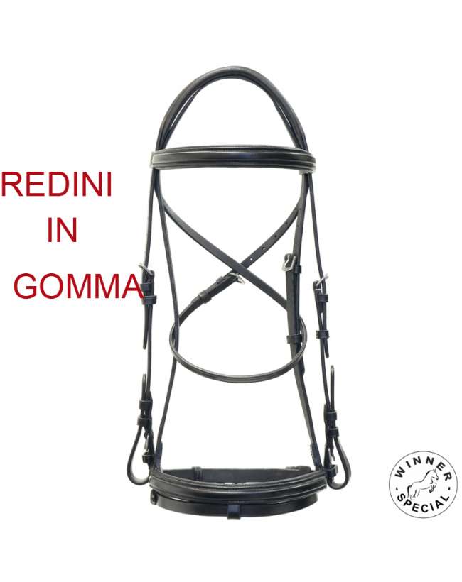 BRIGLIA CUOIO CON REDINI GOMMA
