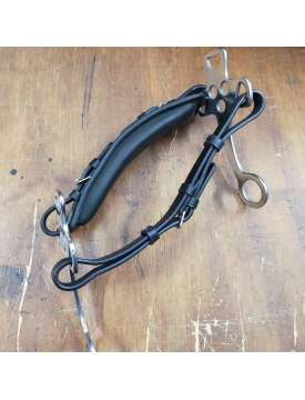 HACKAMORE INOX CON PROTEZIONE CUOIO-14402