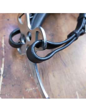 HACKAMORE INOX CON PROTEZIONE CUOIO-14403