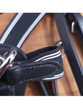 PETTORALE INGLESE IN CUOIO CON ELASTICO UKE-14699