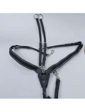 PETTORALE INGLESE IN CUOIO CON ELASTICO UKE-15001