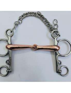 PELHAM IN RAME VUOTO CON CANNONE DA 20MM E CHIAMATE DA 14CM-15215