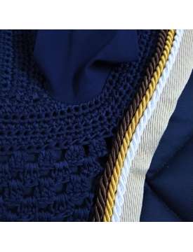 SOTTOSELLA E CUFFIA BLU CON TRE CORDONI-15248