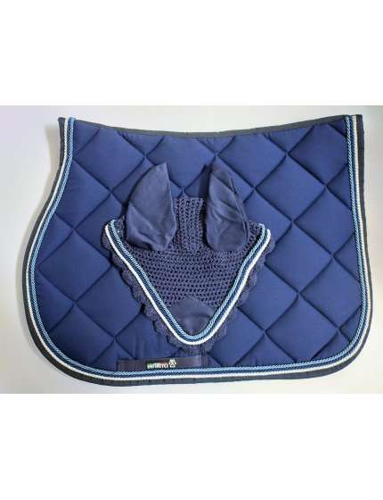 COMPLETO BLU SOTTOSELLA E CUFFIA PERSONALIZZATO