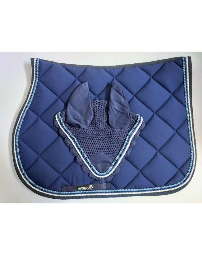 COMPLETO BLU SOTTOSELLA E CUFFIA PERSONALIZZATO