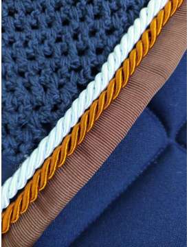 COMPLETO BLU SOTTOSELLA CON CUFFIA BORDO MARRONE-15800