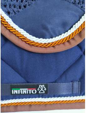 COMPLETO BLU SOTTOSELLA CON CUFFIA BORDO MARRONE-15802