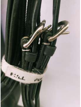 BRIGLIA DA DRESSAGE RIPORTI IN VERNICE NERA-15963