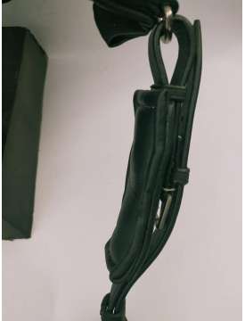 BRIGLIA DA DRESSAGE RIPORTI IN VERNICE NERA-15964