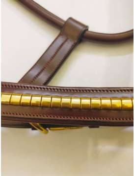CAVEZZA IN CUOIO INGLESE GOLD CON CLINCHER OTTONE-16340