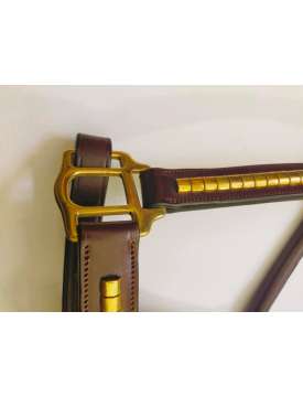 CAVEZZA IN CUOIO INGLESE GOLD CON CLINCHER OTTONE-16342