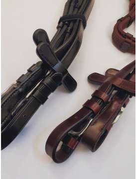 REDINI PER EQUITAZIONE IN CUOIO E GOMMA CON TACCHETTE WINNER SARTORE-17160