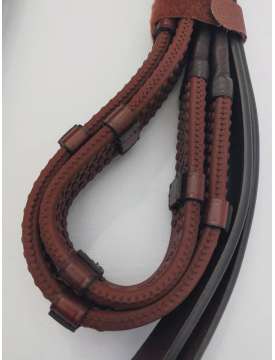 REDINI PER EQUITAZIONE IN CUOIO E GOMMA CON TACCHETTE WINNER SARTORE-17161