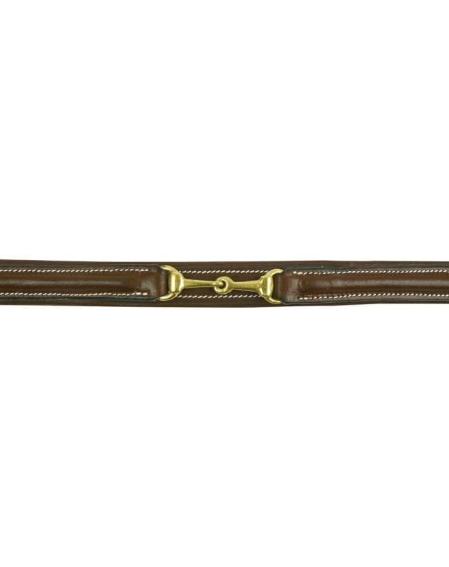 frontalino in cuoio con filetto