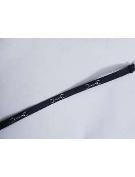 CINTURA IN CUOIO CON FILETTO ARGENTO-18395