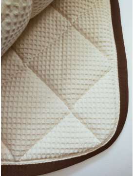 SOTTOSELLA CON CUFFIA BEIGE BORDO MARRONE-18638