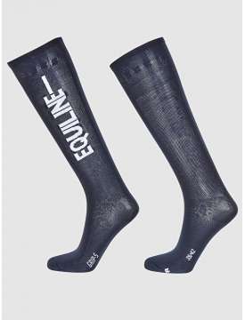 CALZE EQUILINE UNISEX BLU E NERE GRIP-18886