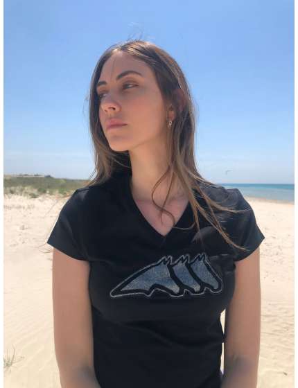 T-SHIRT EQUILINE NERA GLITTER