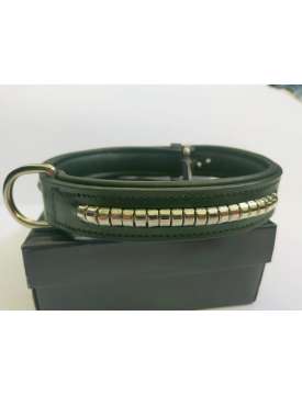 COLLARE IN CUOIO CLINCHER ARGENTO PER CANE-19089