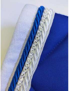SOTTOSELLA E CUFFIA LUNGA AZZURRO CON STRASS-19142