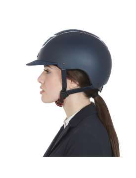 CASCO EQUESTRO STRASS E VISIERA CORTA-19239