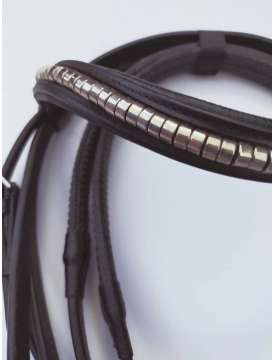 BRIGLIA INGLESE IN CUOIO CLINCHER ARGENTO-19572