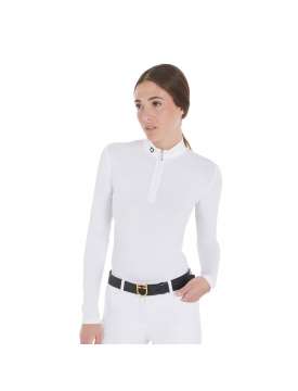 POLO DONNA EQUESTRO MANICA LUNGA COLLO COREANA-20095