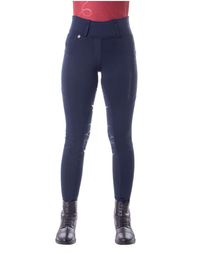 LEGGINGS EQUITAZIONE blu FULL GRIP