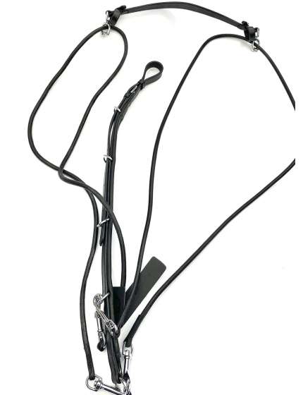 GOGUE IN CUOIO EQUESTRO FIBBIE INOX