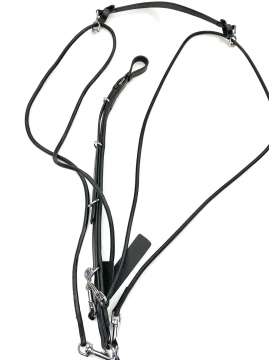 GOGUE IN CUOIO EQUESTRO FIBBIE INOX-20534