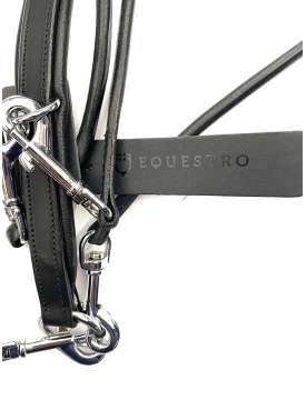 GOGUE IN CUOIO EQUESTRO FIBBIE INOX-20537