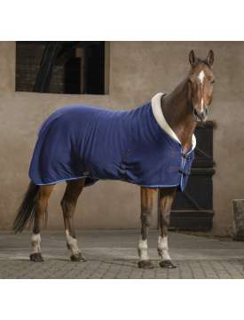 COPERTA IN PILE CON COLLO IN PELLICCIA-20598