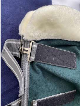 COPERTA IN PILE COLLO PELLICCIA PER CAVALLI-20869