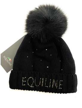 BERRETTO EQUILINE NERO CON STRASS-21123